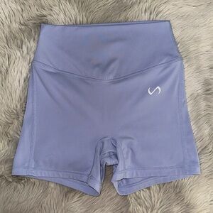 TLF Tempo Glo high waisted workout shorts- periwinkle